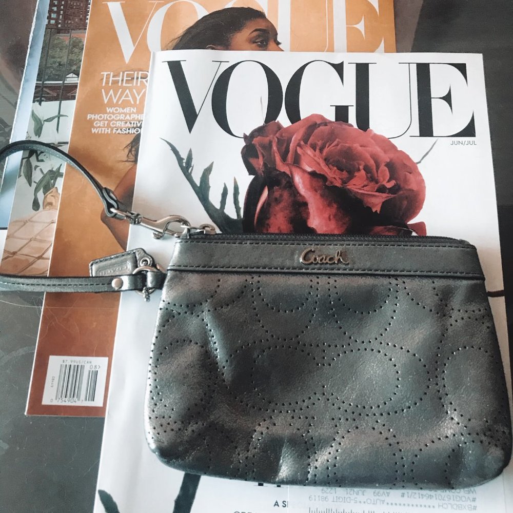 Gray Coach Wristlet